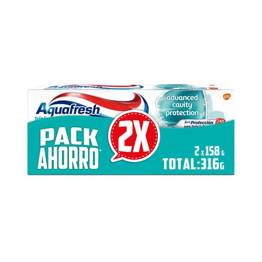 Pasta Dental Aquafresh Advance 158 g 2 un, , large image number 1