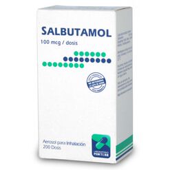 Salbutamol 100 mcg/Dosis x 200 Dosis Aerosol para Inhalación Oral MINTLAB CO SA