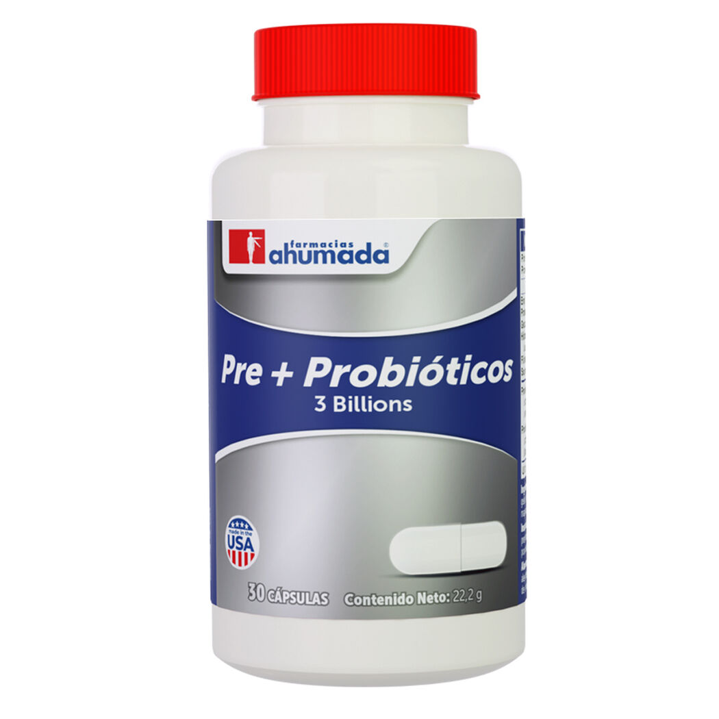 Pre Probióticos 3 Billones 30 Capsulas, , large image number 0