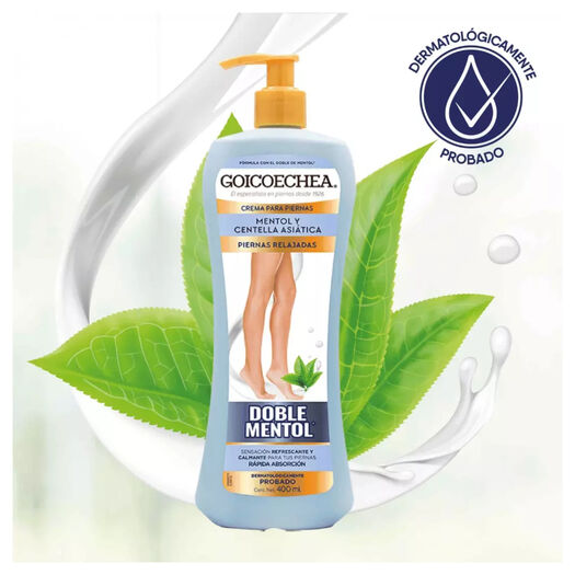 Goicoechea Crema Para Piernas Doble Mentol 400 Ml, , large image number 3