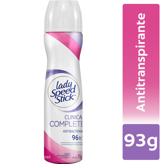 Desodorante en Spray Lady Speed Stick Clinical Complete Antibacterial Powder 93 g, , large image number 0