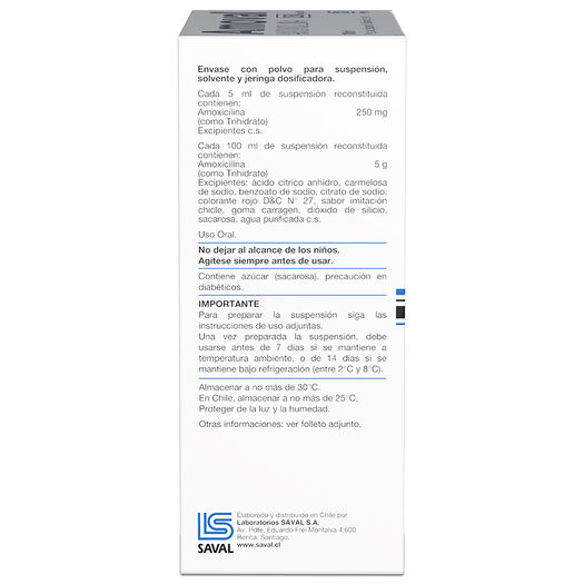 Amoval 250 mg/5 mL x 100 mL Polvo Para Suspensión Oral, , large image number 1