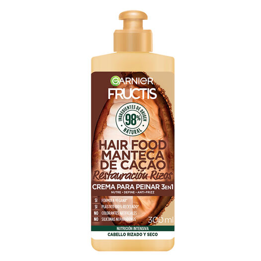 Crema Para Peinar Restauración Rizos Fructis Hair Food Cacao 300Ml, , large image number 1