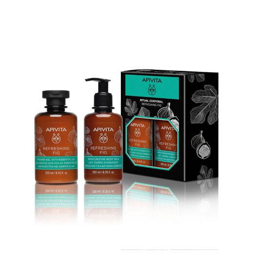 Set Gel Apivita Refreshing Fig de Ducha 250 mL + Crema Corporal 200 mL, , large image number 0
