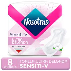 Nosotras Toalla Higi&eacute;nica Sensiti-V Ultra Invisible Suave x 8 Unidades