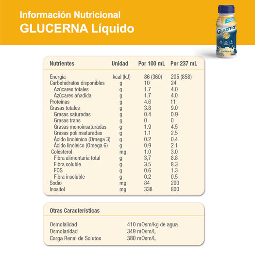 Glucerna RPB Vainilla x 4 Pack -237 ml, , large image number 1