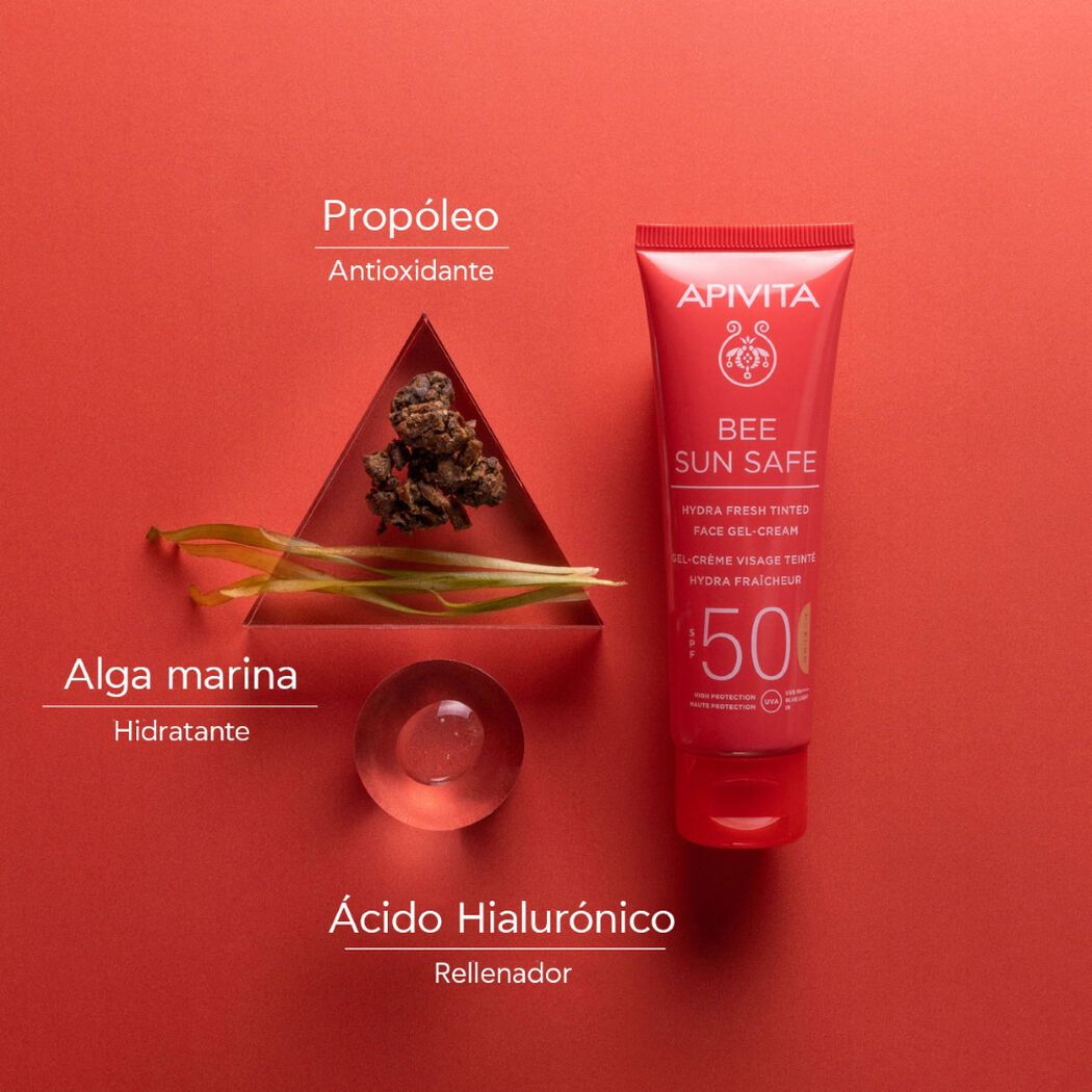 Protector Solar Apivita Bee Sun Safe Hydra Fresh SPF50 con Color 50 mL, , large image number 2