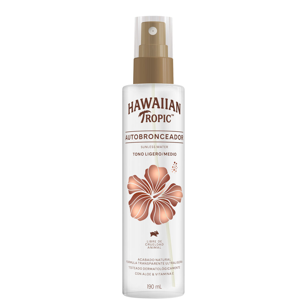 Autobronceador Hawaiian Tropic Sunless Water Tono Ligero Medio 190 mL, , large image number 0