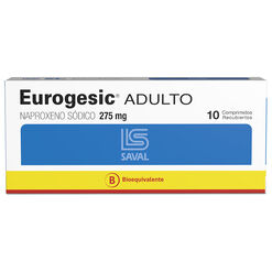 EUROGESIC Naproxeno Sódico 275 mg 10 comprimidos