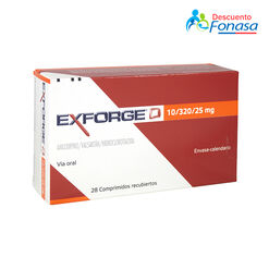 Exforge-D 10 mg/320 mg/25 mg x 28 Comprimidos Recubiertos