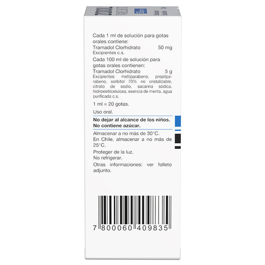 Zodol 50 mg/ml x 20 ml Solución Oral para Gotas, , large image number 1