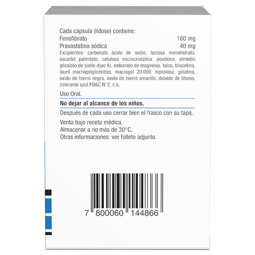 Fibrotina Lidose 160 mg/40 mg x 30 Cápsulas, , large image number 1
