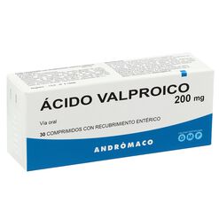 Acido Valproico 200 mg Caja 30 Comp. con Recubrimiento Enterico ANDROMACO S.A.