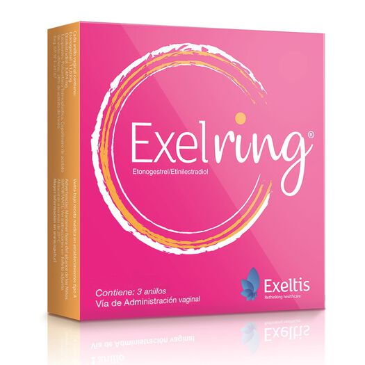 Exelring 120 mcg/ 15 mcg x 3 Anillos Vaginales, , large image number 0