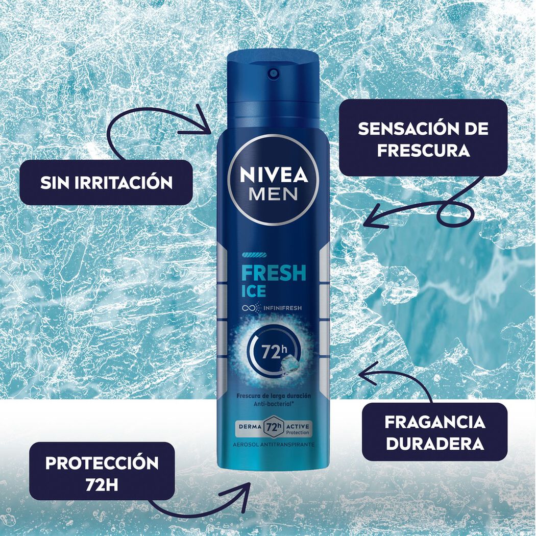 Desodorante en Spray Nivea Men Fresh Ice 150 ml, , large image number 1