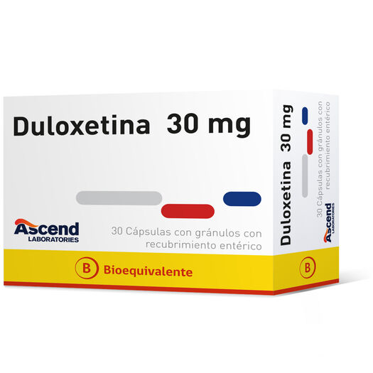 Duloxetina 30 mg x 30 Cápsulas con Gránulos con Recubrimiento Entérico ASCEND, , large image number 0