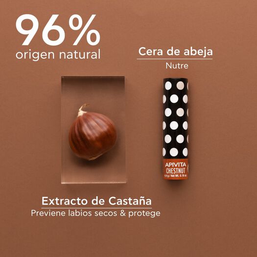 Bálsamo Labial con Castaña & Toque de Color 4,4g Apivita, , large image number 2