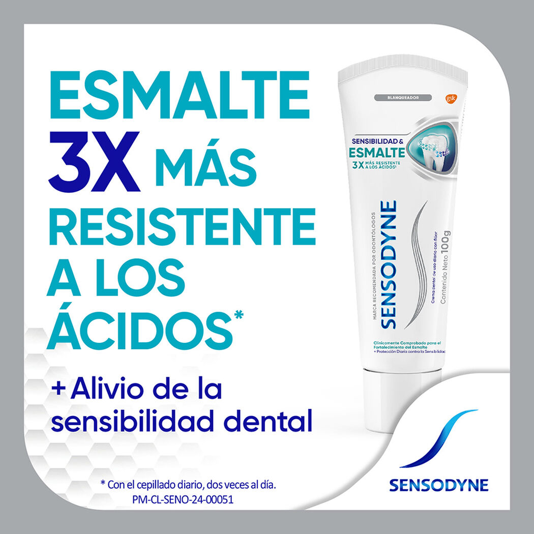 Pasta Dental Sensodyne Sensibilidad y Esmalte Blanqueador 100gr, , large image number 1