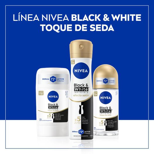 Desodorante NIVEA Barra Black Toque de seda Femenino 54g, , large image number 4
