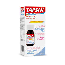 Tapsin Infantil 120 mg/ 5 mL Suspensión Oral Sabor Frambuesa 100 mL