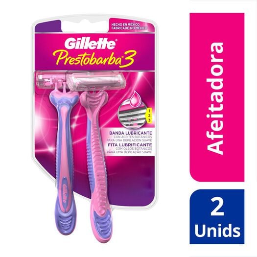 Máquina de Afeitar Gillete Prestobarba 3 Woman 2 un, , large image number 0