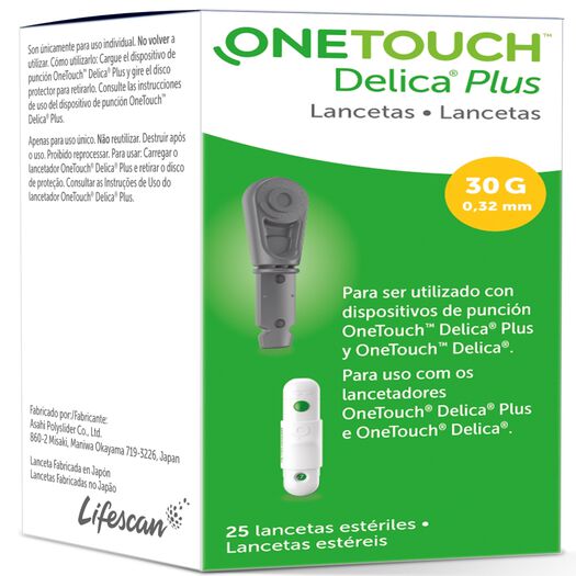 One Touch Delica Plus Lancetas 25un., , large image number 0