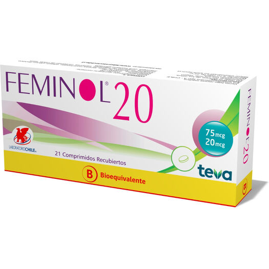 Feminol 20 x 21 Comprimidos Recubiertos, , large image number 0