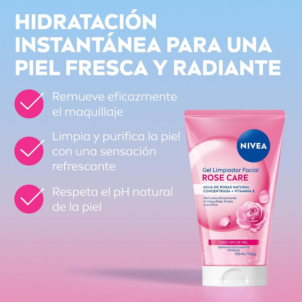 Gel Micelar NIVEA Rose Care 150 ml, , large image number 2