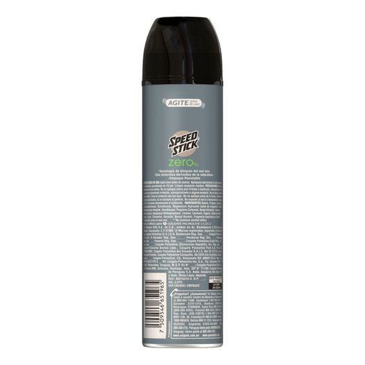 Desodorante En Spray Speed Stick Zero% Carbón 91 G, , large image number 2