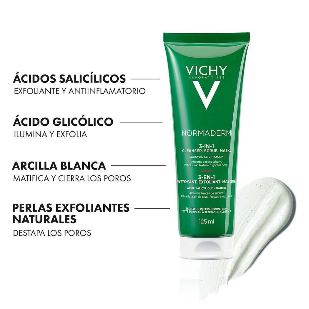 Vichy Gel Exfoliante Normaderm 3 En 1 x 125 mL, , large image number 2