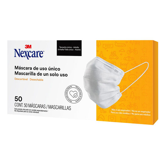Mascarillas Desechables, 50 unidades. Nexcare, , large image number 0