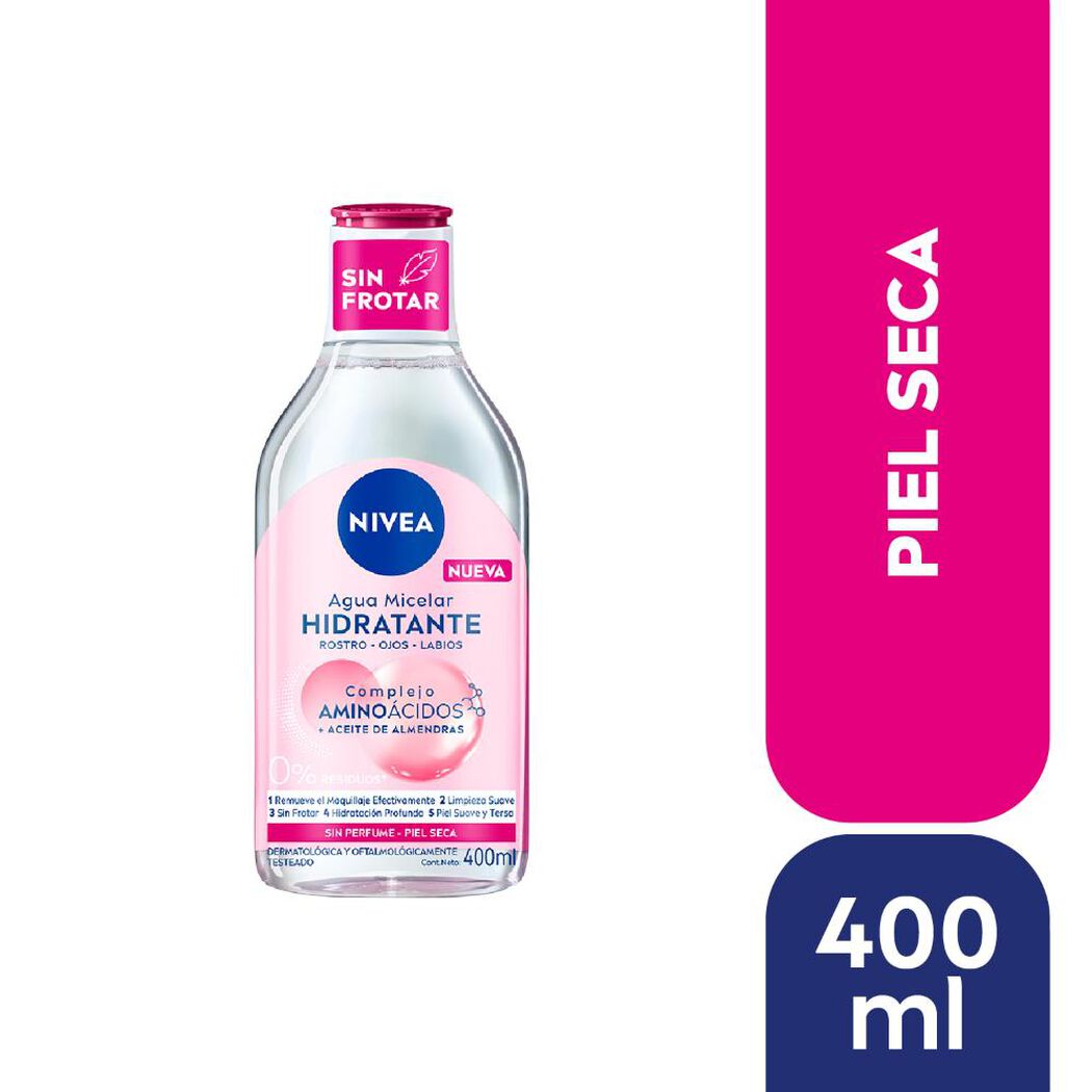 Agua Micelar Nivea Piel Seca 400Ml, , large image number 0