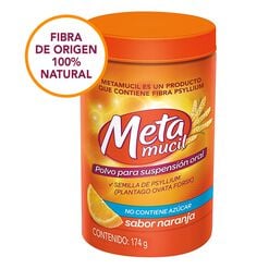 Metamucil Fibra Natural Soluble Sabor Naranja 174 g