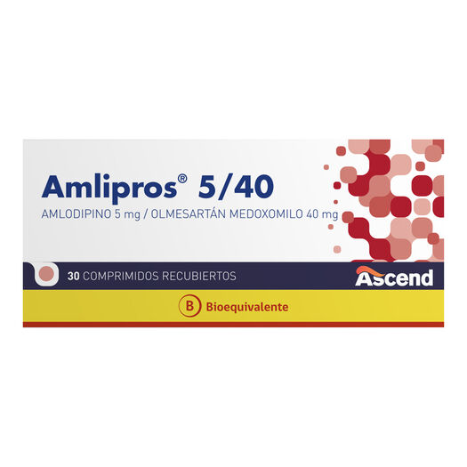 Amlipros 5/40 mg 30 Comprimidos Recubiertos, , large image number 1