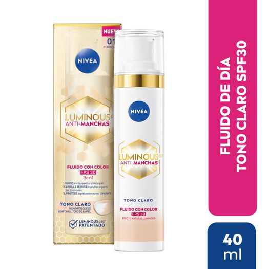 NIVEA Luminous630® Fluido Anti-Manchas Tono Claro 40ml, , large image number 0