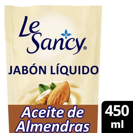 Jabón Le Sancy Doypack Almendra 450 mL, , large image number 0