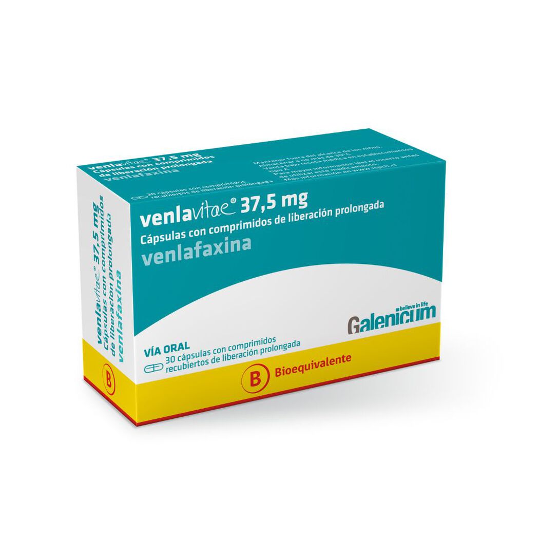 Venlavitae 37,5 mg x 30 C&aacute;psulas con Comprimidos Recubiertos de Liberaci&oacute;n Prolongada, , large image number 0