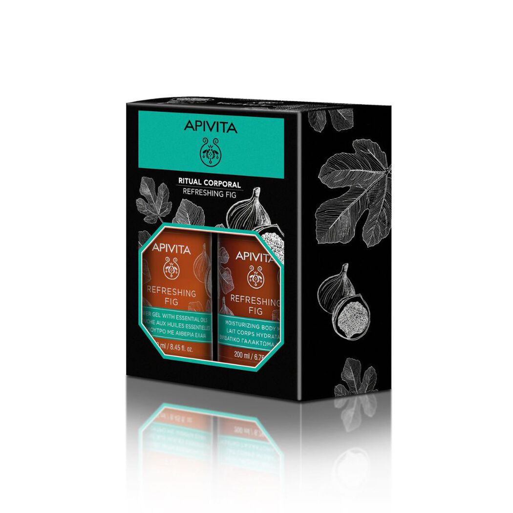 Set Gel Apivita Refreshing Fig de Ducha 250 mL + Crema Corporal 200 mL, , large image number 1