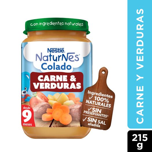 Colado Nestle Carne y Verduras 9+ Meses 215 g, , large image number 0
