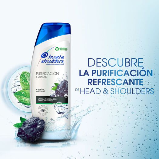 Head & Shoulders Pack Shampoo Charcoal Purificación Capilar 375 mL x 1 Pack, , large image number 1