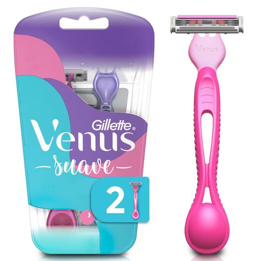 Máquina De Afeitar Desechable Gillette Venus Suave Con Aloe Vera, 2 Unidades, , large image number 0