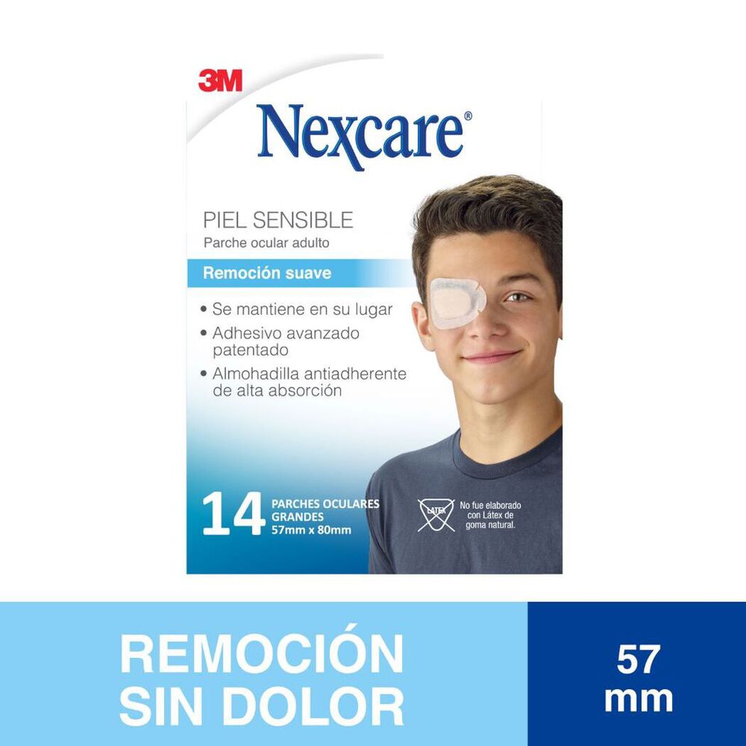 Parche Ocular Remoción Suave Adultos, 14 un. Nexcare, , large image number 0