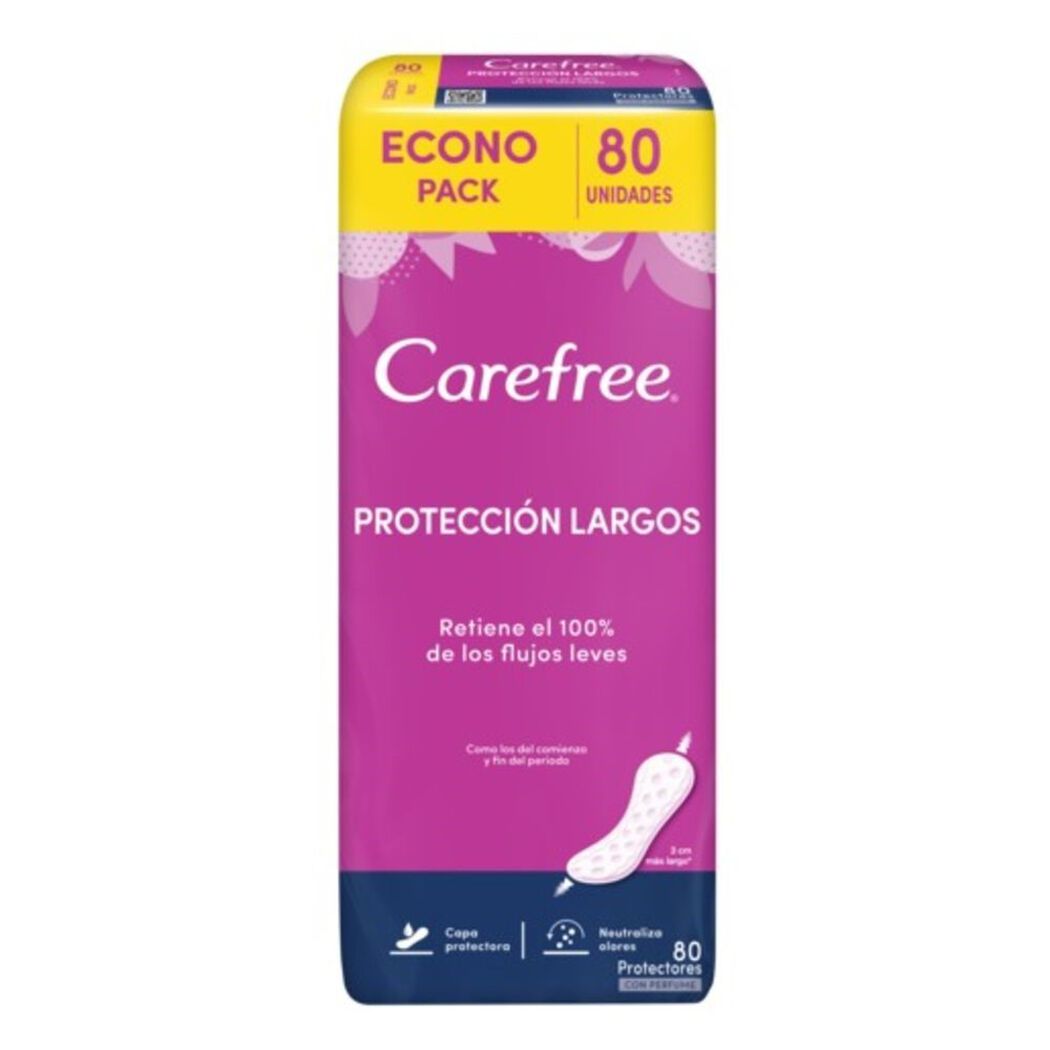 Protectores diarios Carefree&reg; Protecci&oacute;n Largos x 80 un., , large image number 1