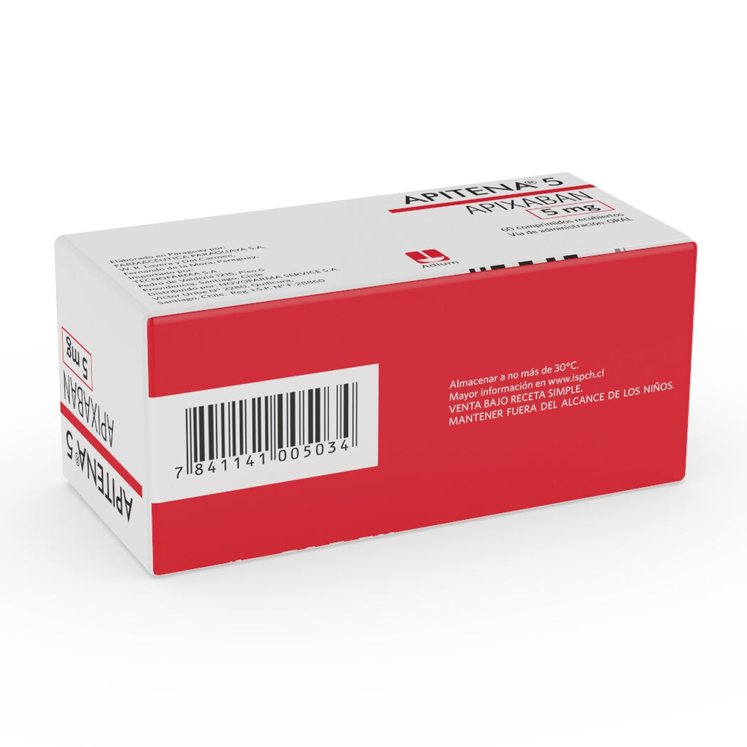Apixab&aacute;n APITENA 5mg x 60 Comprimidos Recubiertos, , large image number 3