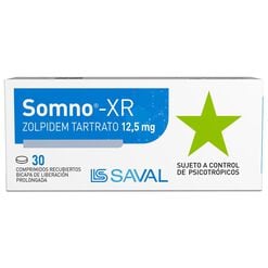 Somno-Xr 12.5 mg Caja 30 Comprimidos Recubiertos Liberación Prolongada
