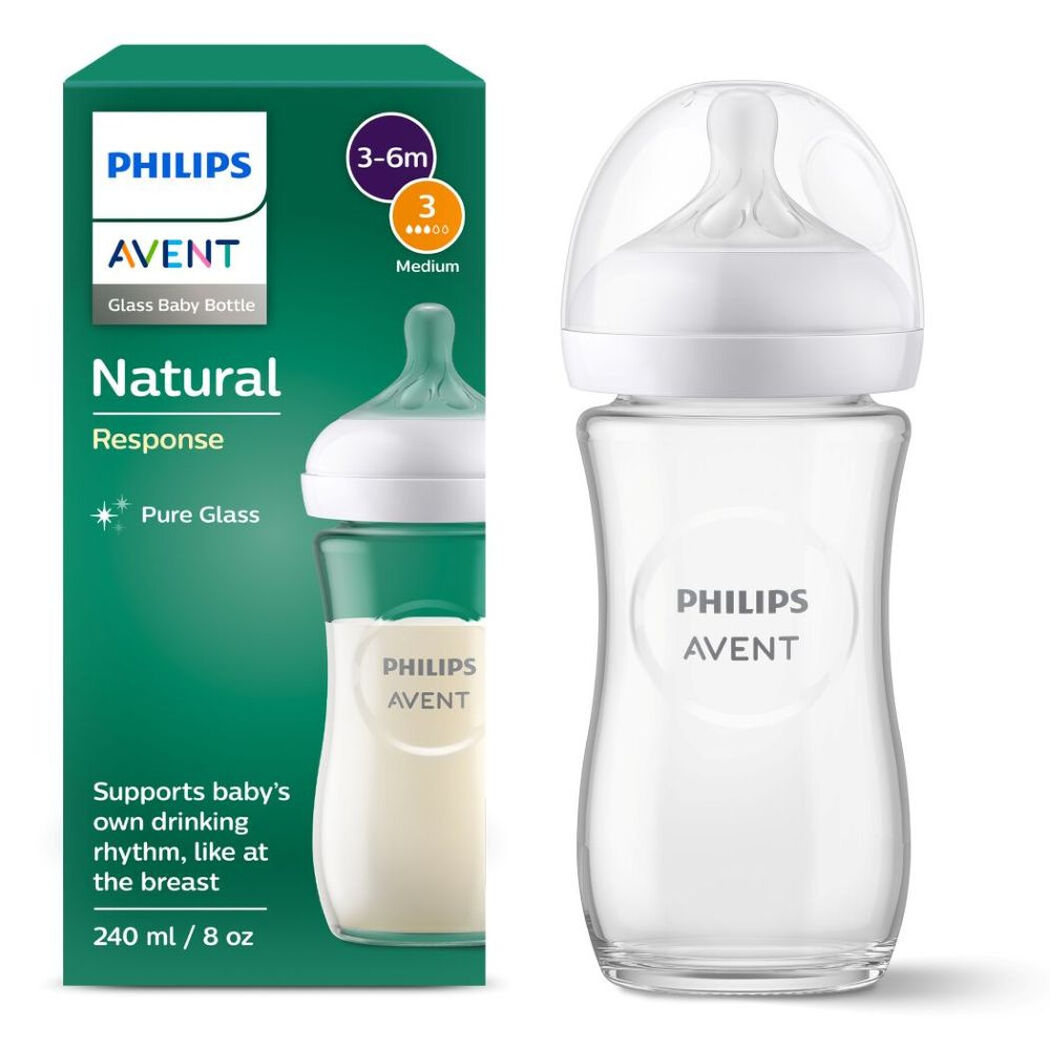 Mamadera Avent Vidrio Natural 240 mL, , large image number 0
