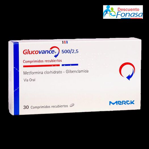Glucovance 500 mg/2.5 mg x 30 Comprimidos Recubiertos, , large image number 0