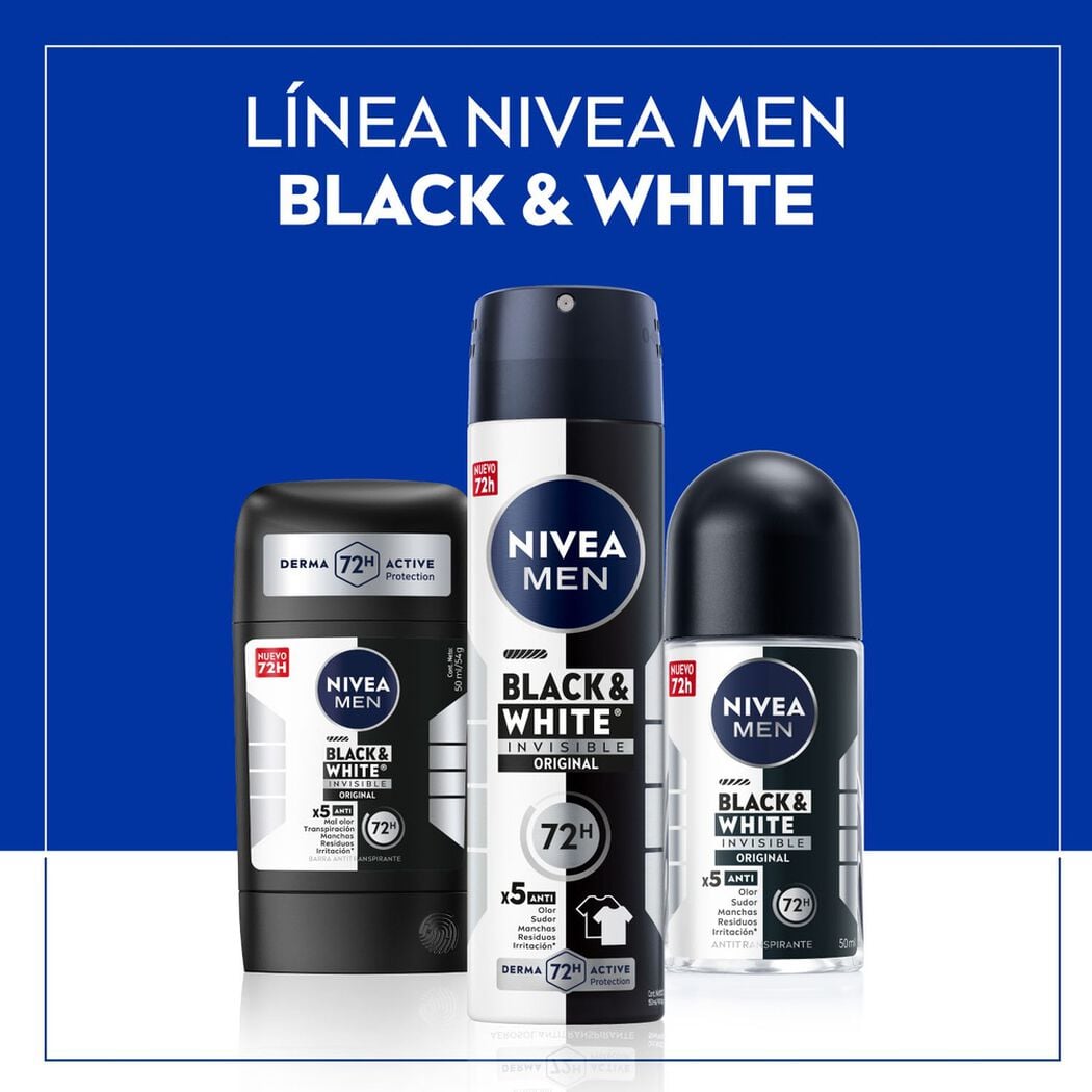Desodorante en Spray Nivea Men Black & White 150 ml, , large image number 3