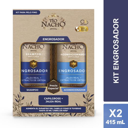 Pack Tío Nacho Engrosador Shampoo + Acondicionador 415 ML, , large image number 0