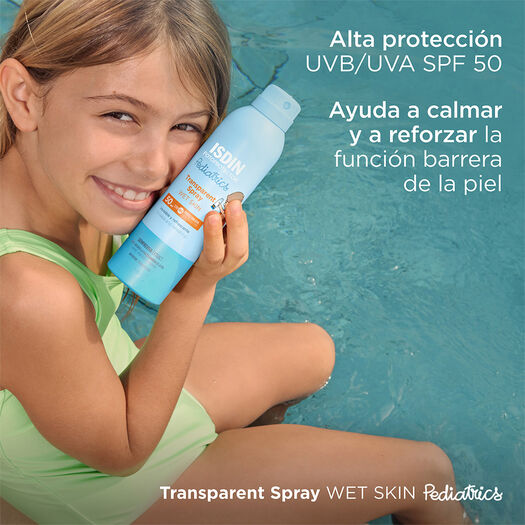 Fotoprotector Corporal con Antioxidante Pediátrico Wet Skin Transparent Spray SPF50 250ml, , large image number 1